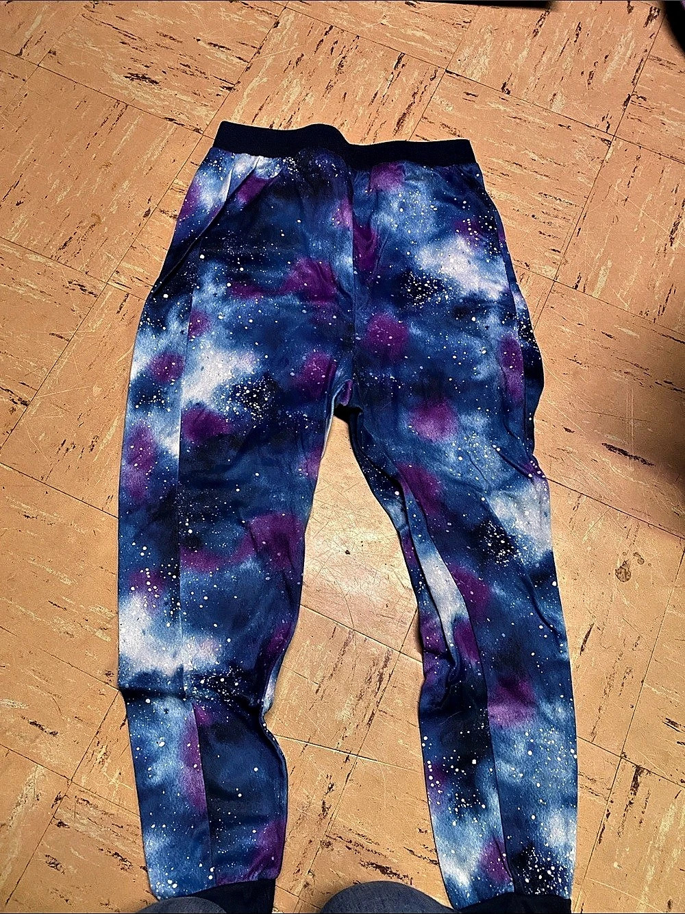 Galaxy Print Leggings in Blue & Purple
